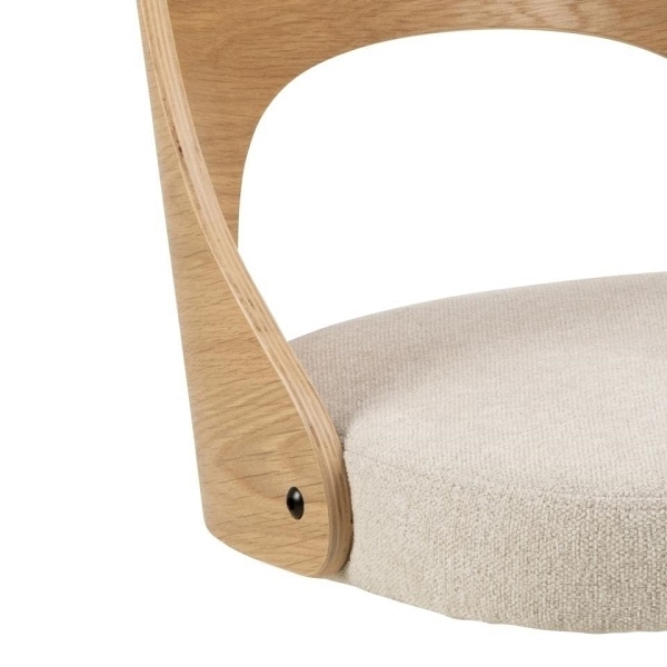 Krzesło Lucy dąb/ beżowe obrotowe - ACTONA